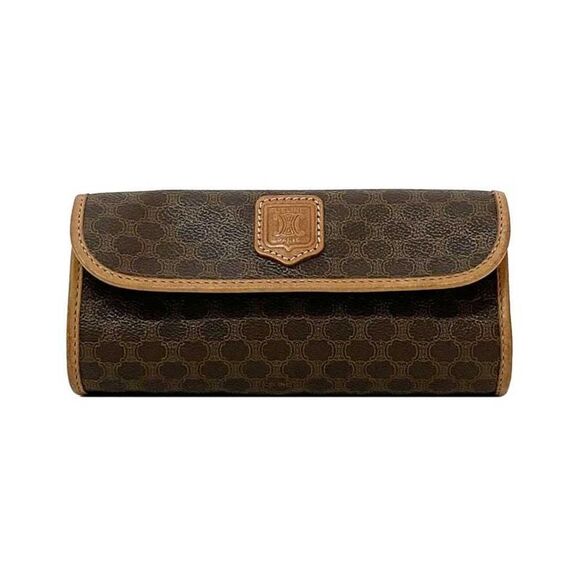 Pre Loved Celine Classic Box Clutch Brown Monogram Women Clutch Bags - Picture 2 of 8